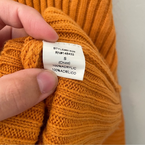 Orange mock neck sweater - Picture 5 of 5